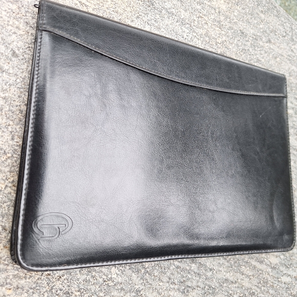 Daytimer Leather Planner Journal Notebook Holder Portfolio Folder Calculator bag - Picture 9 of 13